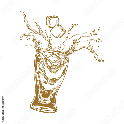 glass of beer vector art