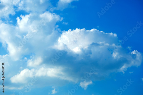 Natural daylight and white clouds floating on blue sky