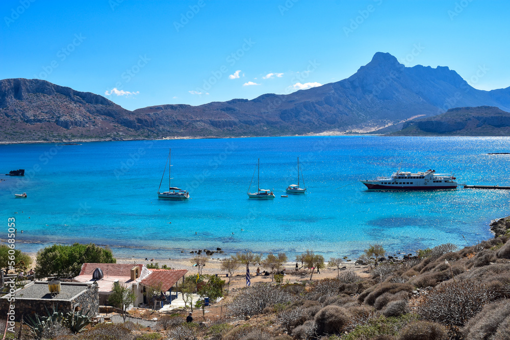 Blick von der Insel Gramvousa auf die Balosbucht in Kreta (Griechenland) Blick von der Insel Gramvousa auf die Balosbucht in Kreta (Griechenland)
