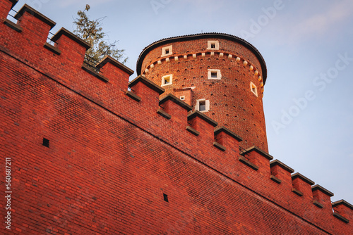 Sandomierz Tower of Wawel Royal Castle in Krakow city, Lesser Poland Voivodeship of Poland photo