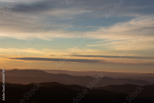 sunset time with mountains view © arymer