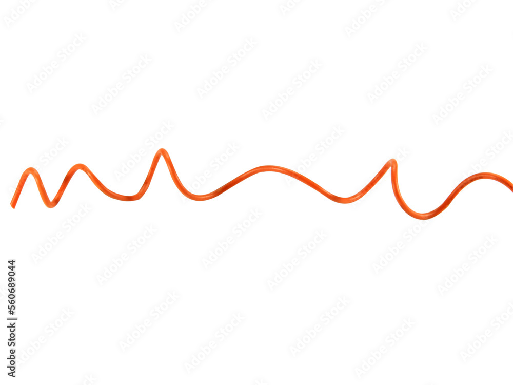 Orange wire cable of usb and adapter isolated on white background.Electronic Connector.Selection focus. Orange wire cable of usb and adapter isolated on white background.Electronic Connector.Selection focus.