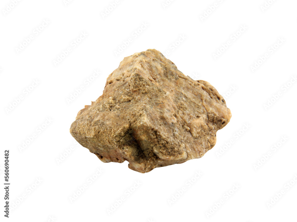 one rock isolated on white background.Selection focus. one rock isolated on white background.Selection focus.