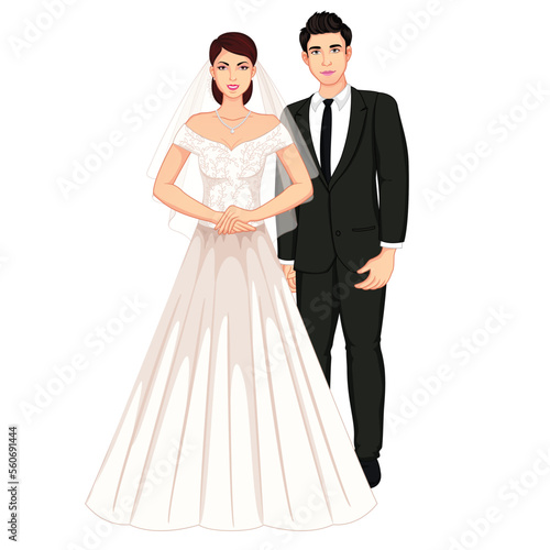 Christian Wedding Couple wearing tossido and Gown 