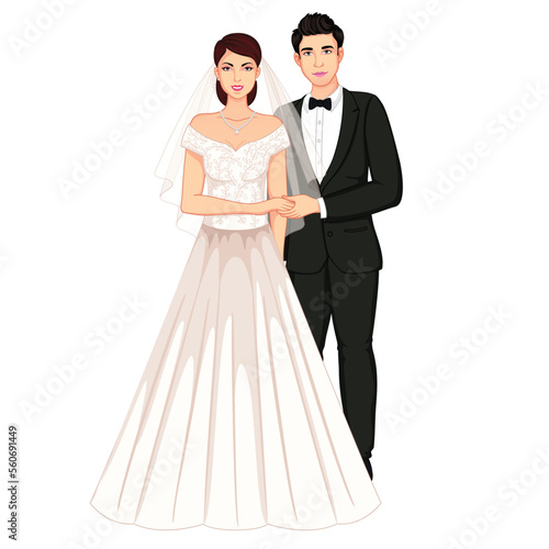 Christian Wedding Couple wearing tossido and Gown