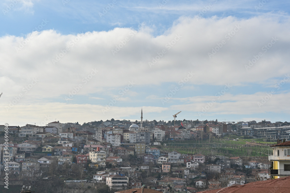 Istanbul Istinye district panorama Turkey