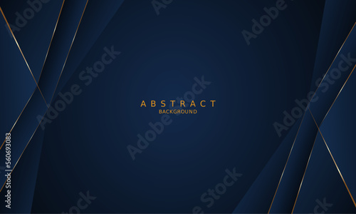 dark blue luxury premium background and gold line.