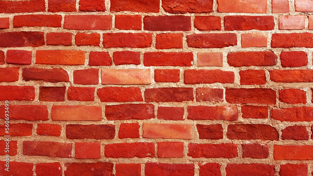 Fototapeta premium Red brick wall texture background.