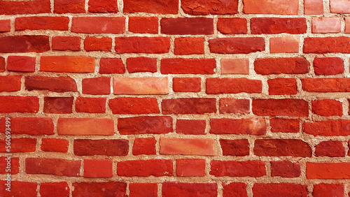 Red brick wall texture background.