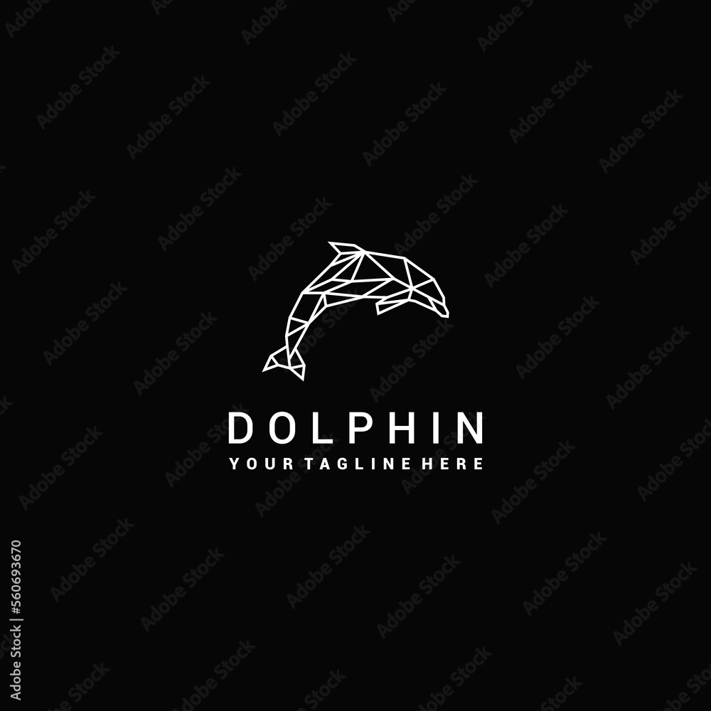 Dolphin logo vector icon design template
