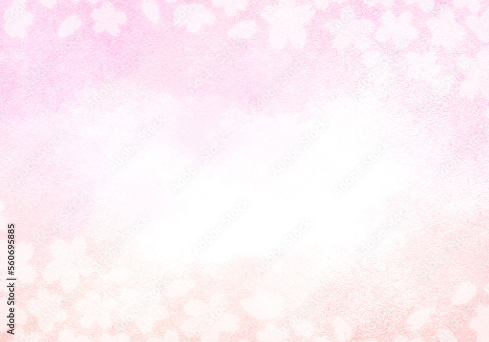 シンプルな水彩の桜の背景イラスト2