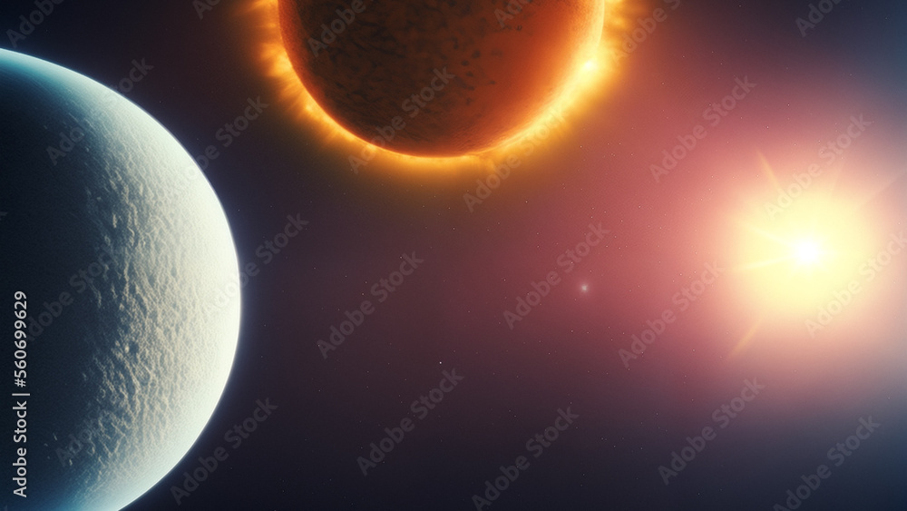 Obraz premium Deep space scenery background created with Generative AI technology