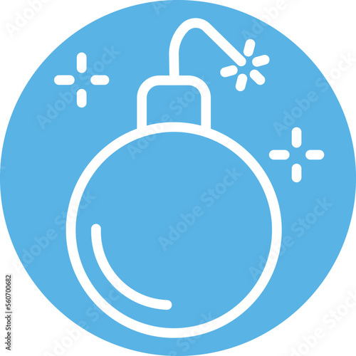 Canvas Print Party Bomb Vector Icon