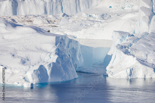 big icebergs floating over sea