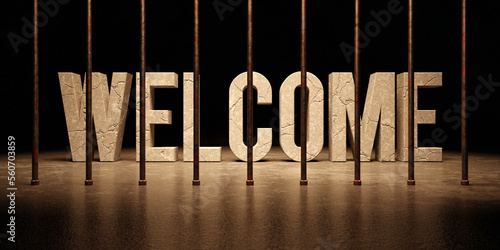 Welcome in prison, welcome behind the bars, welcome in jail