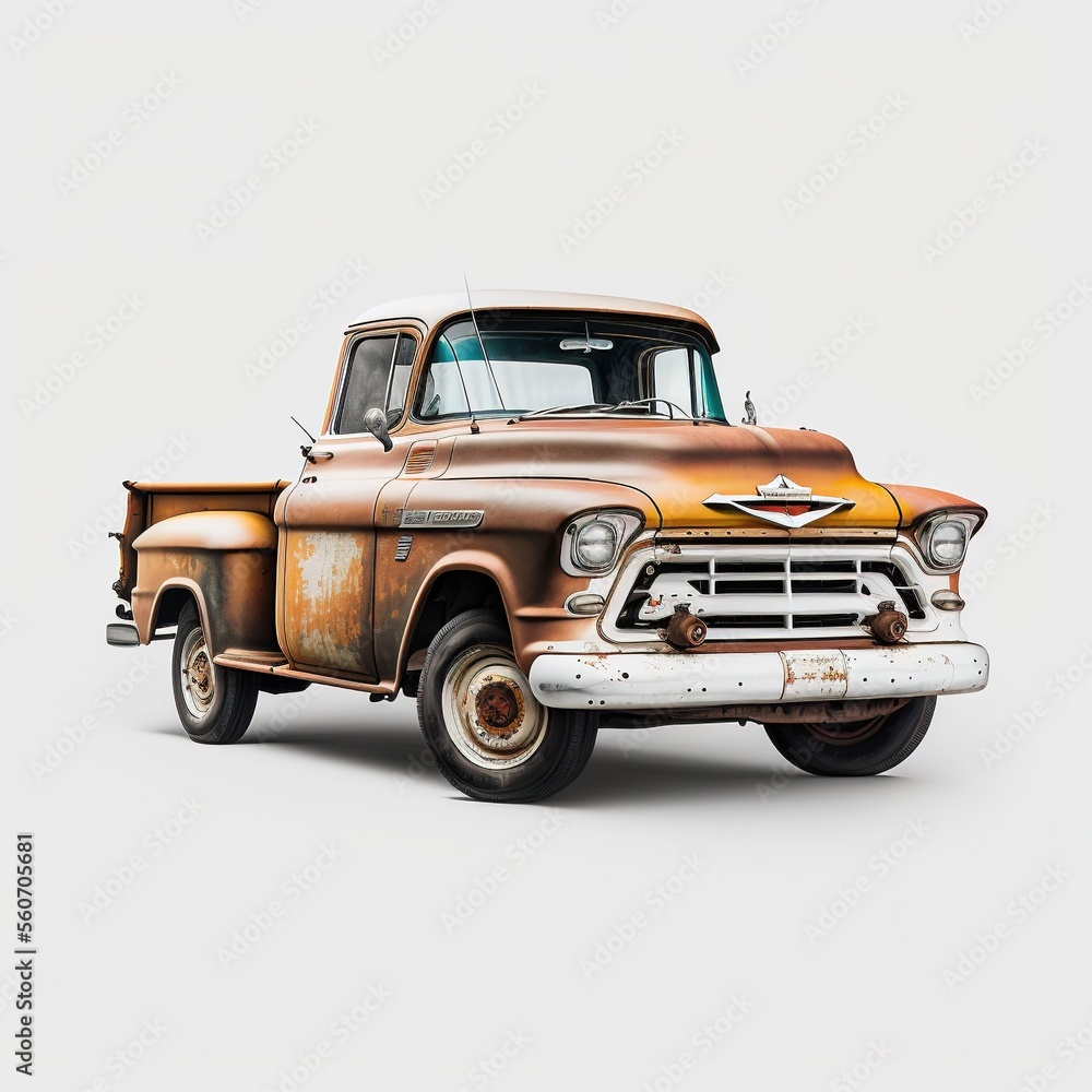 Vintage antique pickup truck concept restoration - obrazy, fototapety, plakaty 