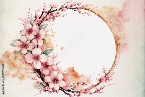 sakura cherry blossom season japan pink flower illustration background