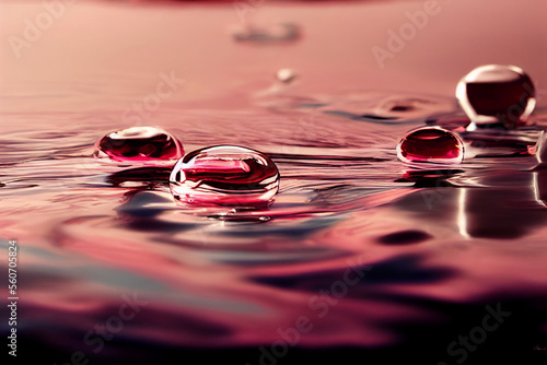Water splash. Falling raindrop. Water splashes and water drops on a beautiful background.