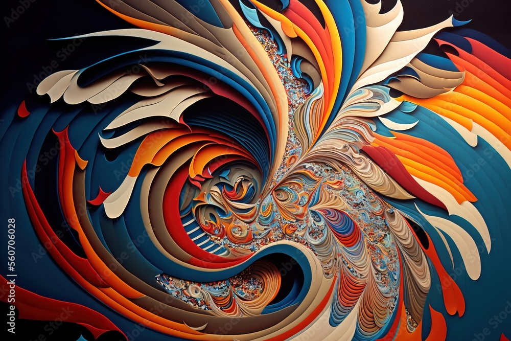 Φωτογραφία Abstract background with colorful spiral swirl. Generative AI