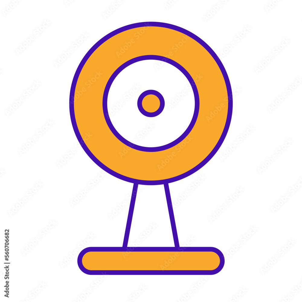 Camera technology icon with orange purple outline style. Concept, digital, data, abstract, network, internet, tech. Vector Illustration Camera technology icon with orange purple outline style. Concept, digital, data, abstract, network, internet, tech. Vector Illustration