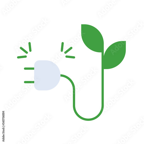 Green tech technology icon collection with green outline style. Concept, digital, data, abstract, network, internet, tech. Vector Illustration