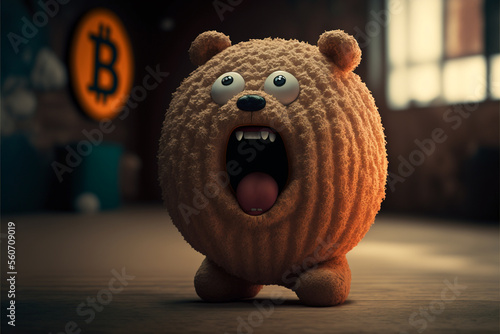 Bitcoin in Bear Market Cartoon