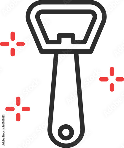 Bottle opener Vector Icon
