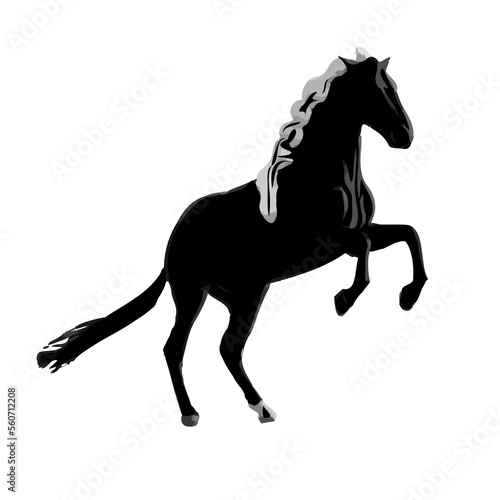 black and white sketch of a horse with a transparent background