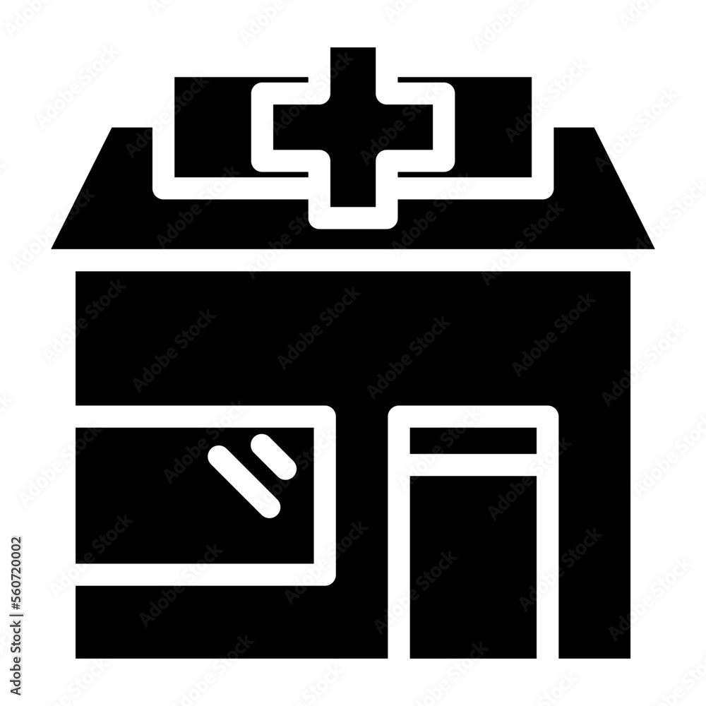 Obraz premium pet clinic glyph 