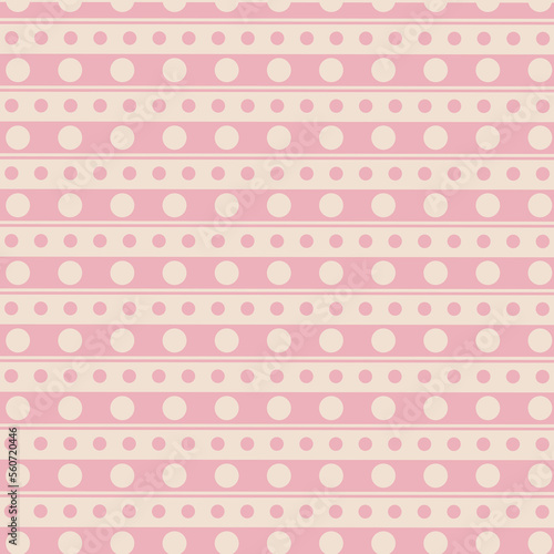 pINK STRIPES WITH DOTS WALLPAPER . SWEET BACKGROUND VECTOR. GOOD TO PRINT FOR WALLPAPER AND GIFT PAPER.