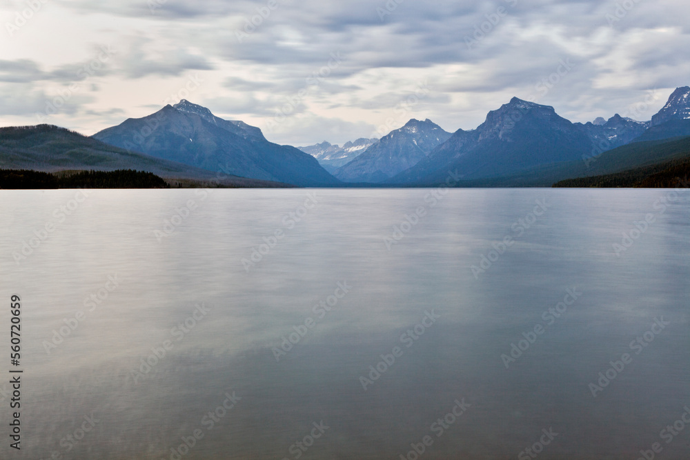 A long exposure of Lake MacDonald, Montana. A long exposure of Lake MacDonald, Montana.