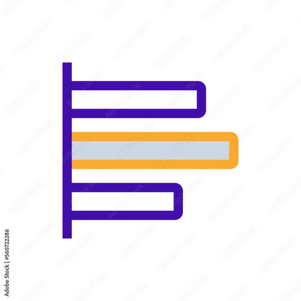 Bar business icon with purple and orange duotone style. Line, white, outline, flat, graphic, object, pictogram. Vector illustration Bar business icon with purple and orange duotone style. Line, white, outline, flat, graphic, object, pictogram. Vector illustration