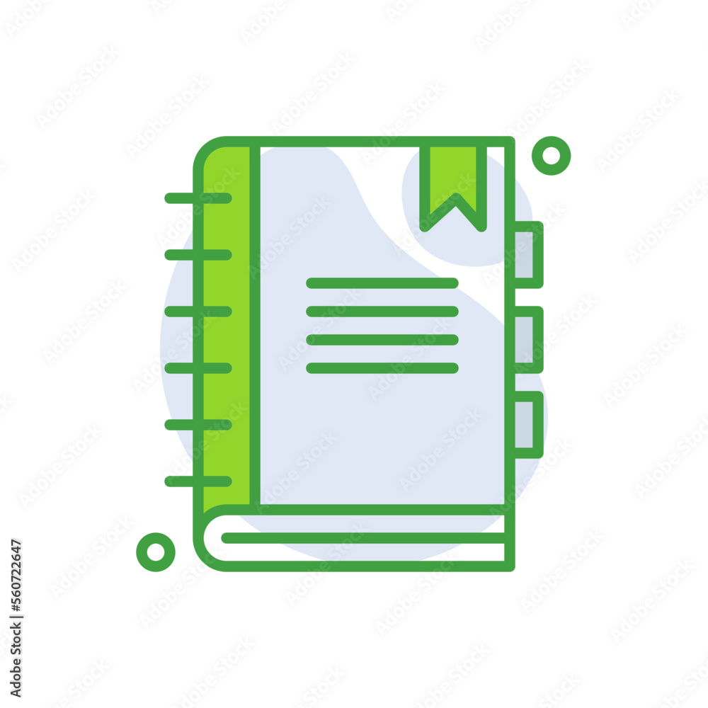 Addres Book business icon with green duotone style. Contact, logo, element, sign, telephone, isolated, list. Vector illustration Addres Book business icon with green duotone style. Contact, logo, element, sign, telephone, isolated, list. Vector illustration