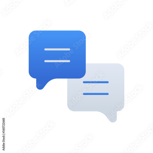 Chat business icon with blue duotone style. Communication, message, sign, talk, web, bubble, speech. Vector illustration