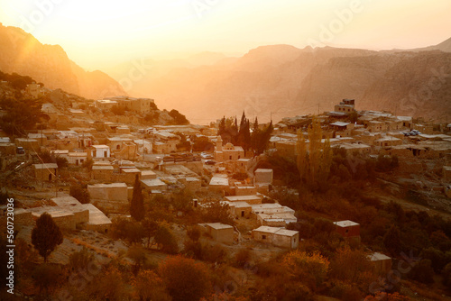View over Dana village, Jordan.