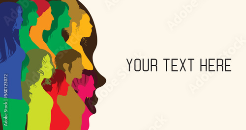 In this Vector, women of different ages are standing together to support each other. International Womens Day. Vector