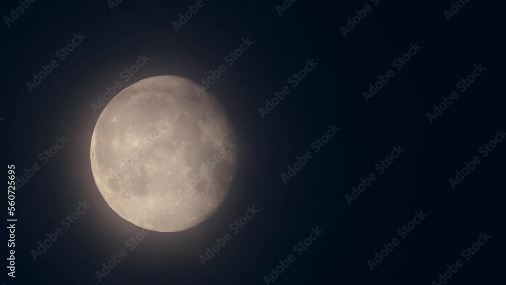 Full moon on dark cloudy night, Clouds passing by the moon, spooky feeling like thriller, time-lapse Full moon on dark cloudy night, Clouds passing by the moon, spooky feeling like thriller, time-lapse
