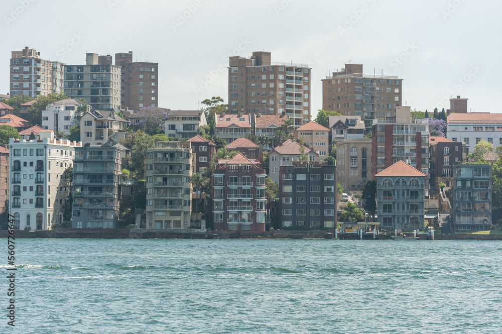 Sydney Architecture. View From Potts Point. River. Australia