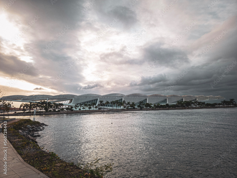 sunset over the city