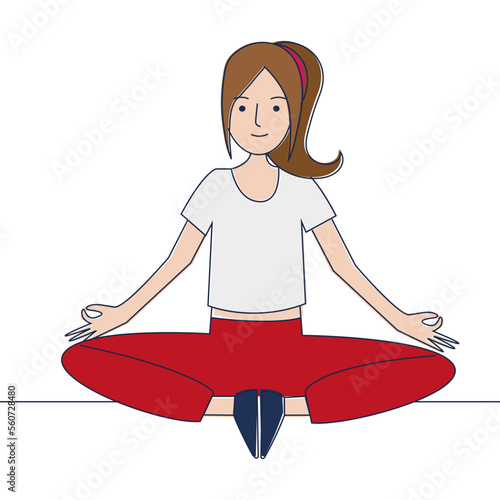 Ragazza che fa yoga