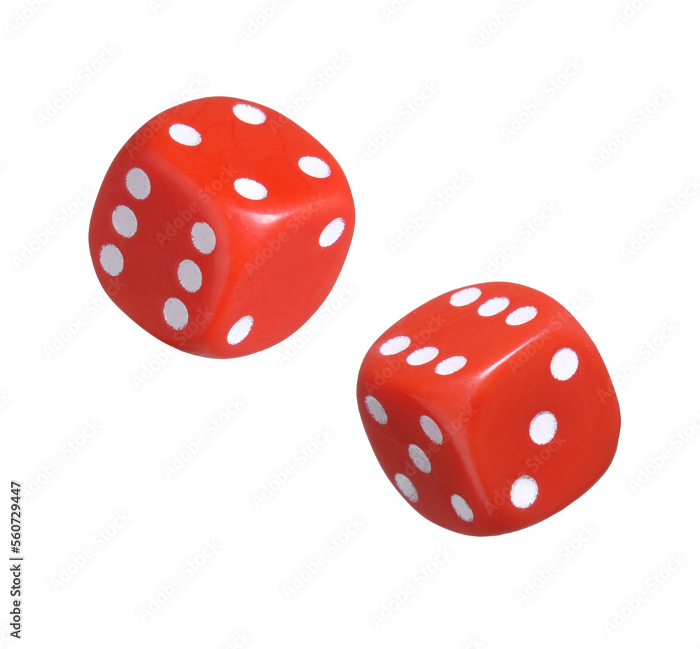 Red dices isolated on transparent layered background. Red dices isolated on transparent layered background.
