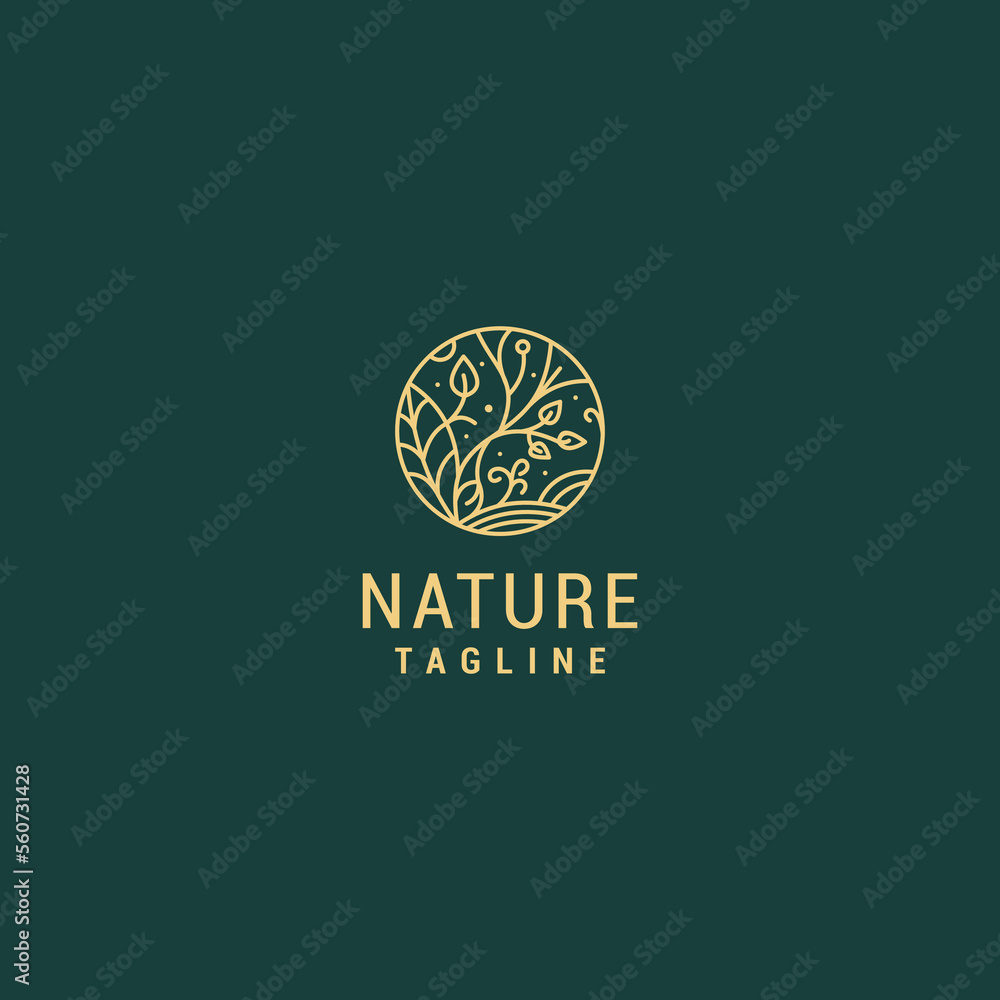 Nature logo design icon vector Nature logo design icon vector
