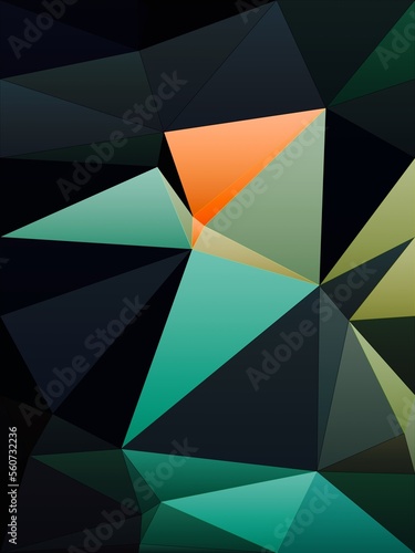 Low Poly Colorful Geometrical Artwork