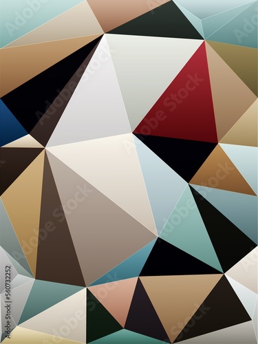 Low Poly Colorful Geometrical Artwork