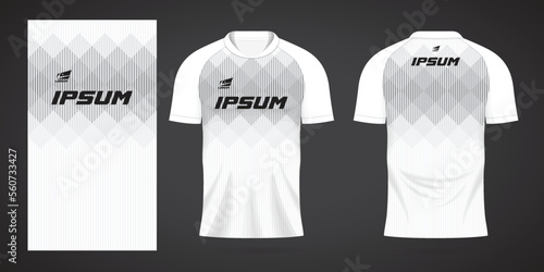 white sports shirt jersey design template	