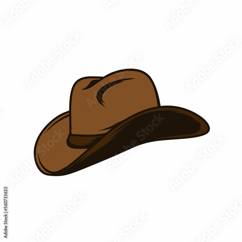 Tableau sur toile cowboy hat isolated on white
