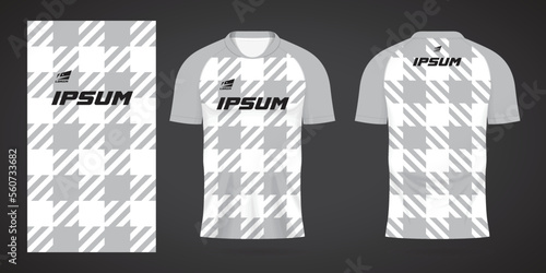 white sports shirt jersey design template	
