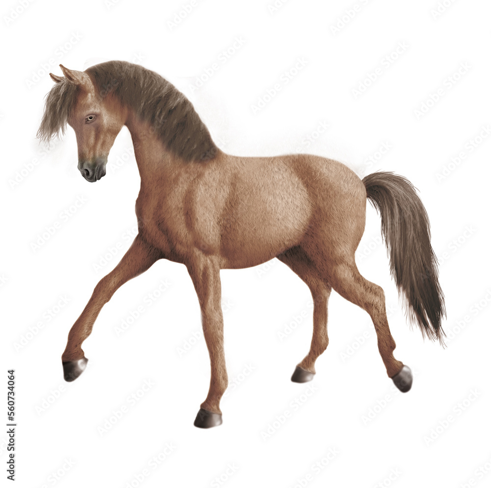 cheval, animal, étalon, mammifère, ferme, illustration, galop, course, crin, amoureux des chevaux, brun, poney, courir, jument