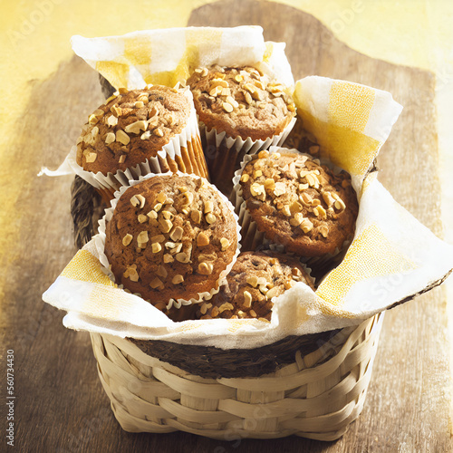 Wallpaper Mural muffins in a basket Torontodigital.ca