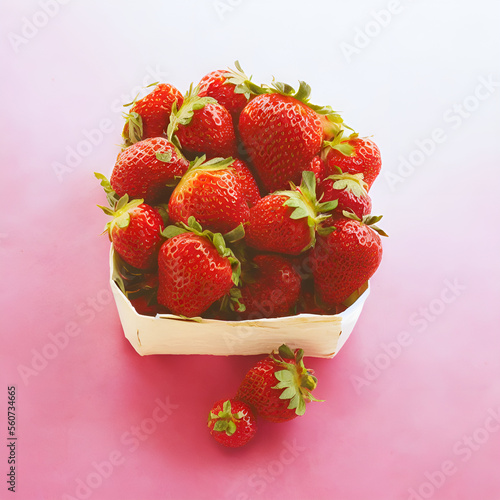Wallpaper Mural strawberries in a basket Torontodigital.ca